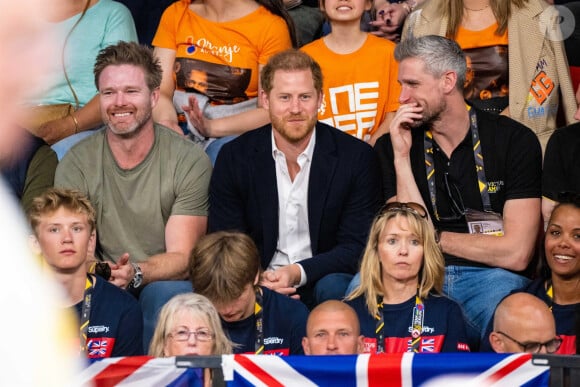 Le prince Harry, duc de Sussex, assiste à la dynamophilie lors de la 5ème édition des Jeux Invictus 2020 au Zuiderpark à La Haye, Pays-Bas, le 21 avril 2022. 