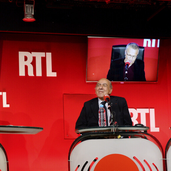 Laurent Ruquier, Pierre Benichou et Chantal Ladesou - Conférence de rentrée de RTL à Paris. Le 4 septembre 2014