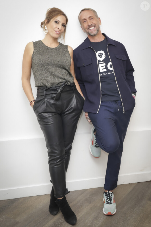 Exclusif - Léa Salamé et Philippe Caverivière dans les backstage de l'émission "Touche Pas à Mon Poste (TPMP)", présentée par C.Hanouna et diffusée en direct sur C8 le 22 septembre © Jack Tribeca / Bestimage