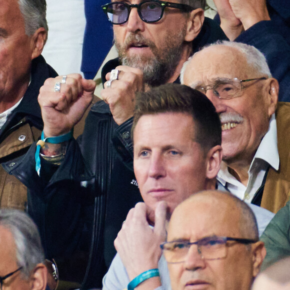 Philippe Caverivière - People des les tribunes de la coupe du Monde de Rugby France 2023 - Match de quart de finale "France-Afrique du Sud (28-29)" au Stade de France à Saint-Denis 15 octobre 2023. © Moreau-Jacovides/Bestimage