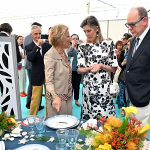 Le prince Albert II de Monaco et la princesse Caroline de Hanovre - Le 55ème Concours International de Bouquets à Monaco, le 4 avril 2024. © Bruno Bebert/Bestimage