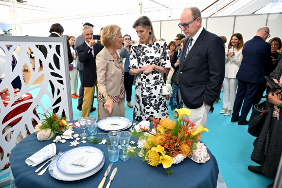 Le prince Albert II de Monaco et la princesse Caroline de Hanovre - Le 55ème Concours International de Bouquets à Monaco, le 4 avril 2024. © Bruno Bebert/Bestimage