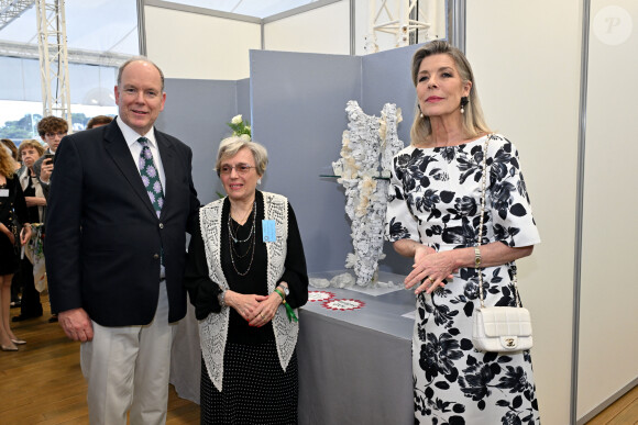 Le prince Albert II de Monaco et la princesse Caroline de Hanovre - Le 55ème Concours International de Bouquets à Monaco, le 4 avril 2024. © Bruno Bebert/Bestimage