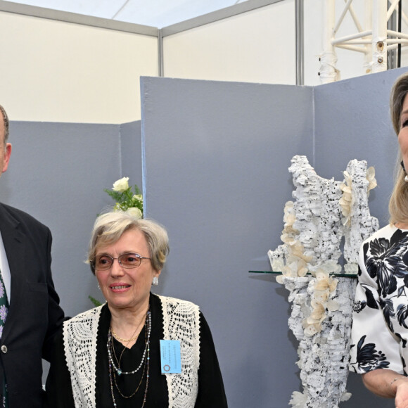 Le prince Albert II de Monaco et la princesse Caroline de Hanovre - Le 55ème Concours International de Bouquets à Monaco, le 4 avril 2024. © Bruno Bebert/Bestimage