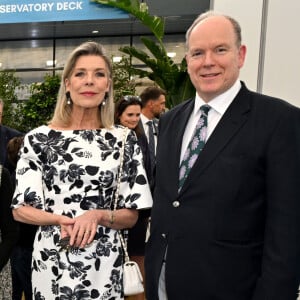 Le prince Albert II de Monaco et la princesse Caroline de Hanovre - Le 55ème Concours International de Bouquets à Monaco, le 4 avril 2024. © Bruno Bebert/Bestimage