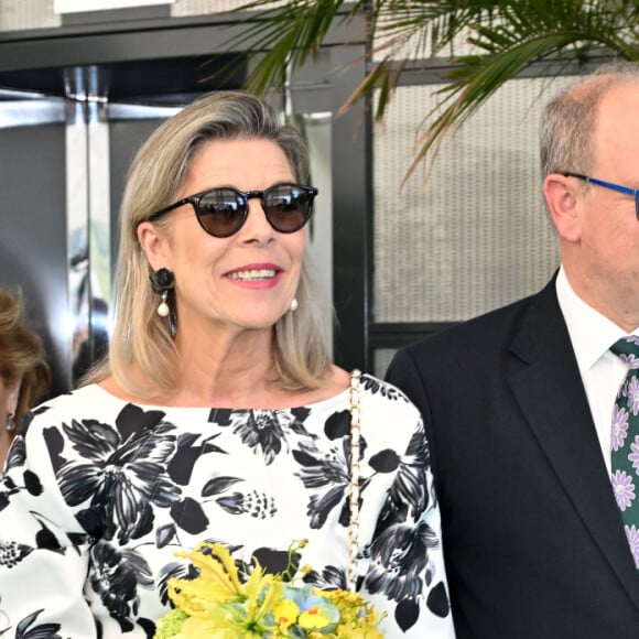 Le prince Albert II de Monaco et la princesse Caroline de Hanovre - Le 55ème Concours International de Bouquets à Monaco, le 4 avril 2024. © Bruno Bebert/Bestimage