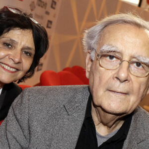 Bernard Pivot et sa fille Cecile Pivot lors du 38 ème salon du livre de Paris le 16 Mars 2018 à la Porte de Versailles de Paris © Cédric Perrin/Bestimage