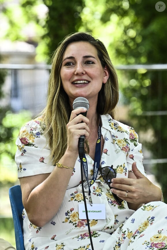 Marie Portolano lors du festival International du Journalisme à Couthures-sur-Garonne, France, le 15 juillet 2022. © Thierry Breton /Panoramic/Bestimage 