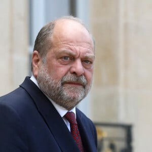 Éric Dupond-Moretti, garde des Sceaux, ministre de la Justice à la sortie du conseil des ministres, au palais de l'Elysée, Paris, le 5 mai 2024 © Stéphane Lemouton / Bestimage