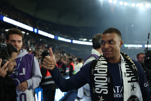 Kylian Mbappé - Dernier match de Kylian Mbappé (25 ans) avec le PSG en Ligue 1 Uber Eats lors de la rencontre "PSG-Toulouse" (1-3) au Parc des Princes à Paris le 12 mai 2024. © Franck Fife / Pool /Bestimage