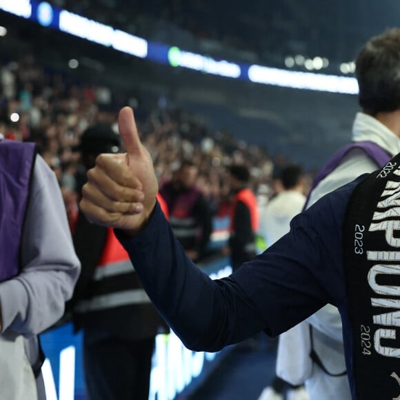 Kylian Mbappé - Dernier match de Kylian Mbappé (25 ans) avec le PSG en Ligue 1 Uber Eats lors de la rencontre "PSG-Toulouse" (1-3) au Parc des Princes à Paris le 12 mai 2024. © Franck Fife / Pool /Bestimage