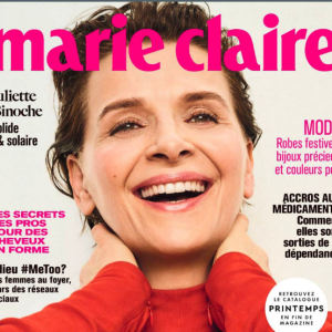 Juliette Binoche en une de "Marie Claire", le 4 mai 2023.