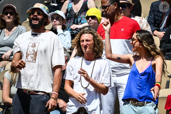 Joakim Noah, Jenaye Noah et Joalukas Noah - Concert de Yannick Noah lors des internationaux de France de Tennis de Roland Garros 2023 à Paris le 27 mai 2023. © Matthieu Mirville/Bestimage