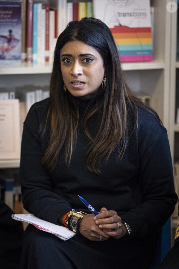 Prisca Thevenot, Ministre déléguée chargée du Renouveau démocratique de France, porte parole du gouvernement, est en visite au planning familial de Strasbourg le 7 mars 2024. © Elyxandro Cegarra / Panoramic / Bestimage 