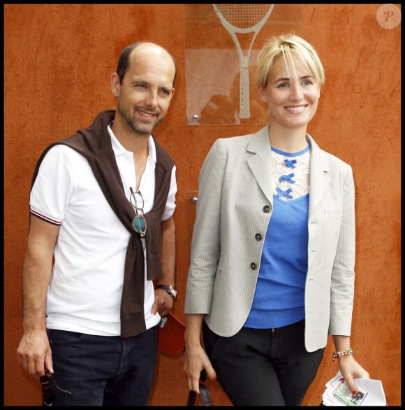 Maurice Barthélémy et Judith Godrèche à Roland-Garros en 2010.