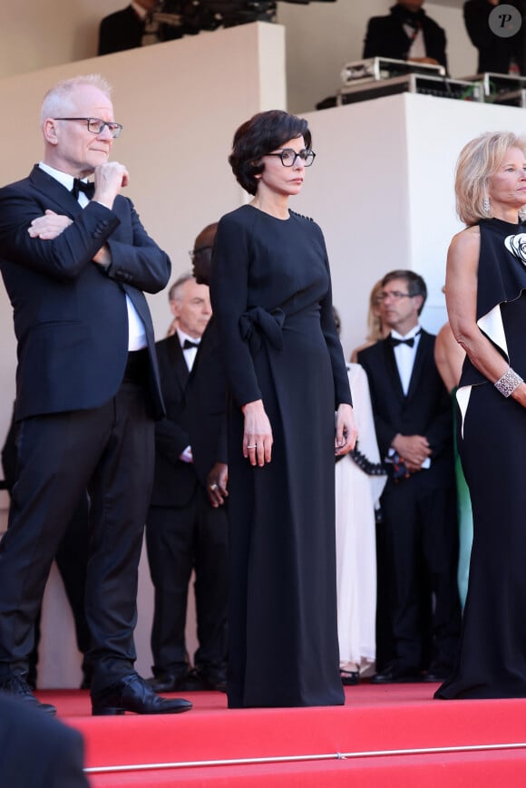 Thierry Frémaux, Rachida Dati, Iris Knobloch - Montée des marches du film « Emilia Perez » lors du 77ème Festival International du Film de Cannes, au Palais des Festivals à Cannes. Le 18 mai 2024 © Jacovides-Moreau / Bestimage  Red carpet of the movie « Emilia Perez » during the 77th Cannes International Film Festival at the Palais des Festivals in Cannes, France. On may 18th 2024 