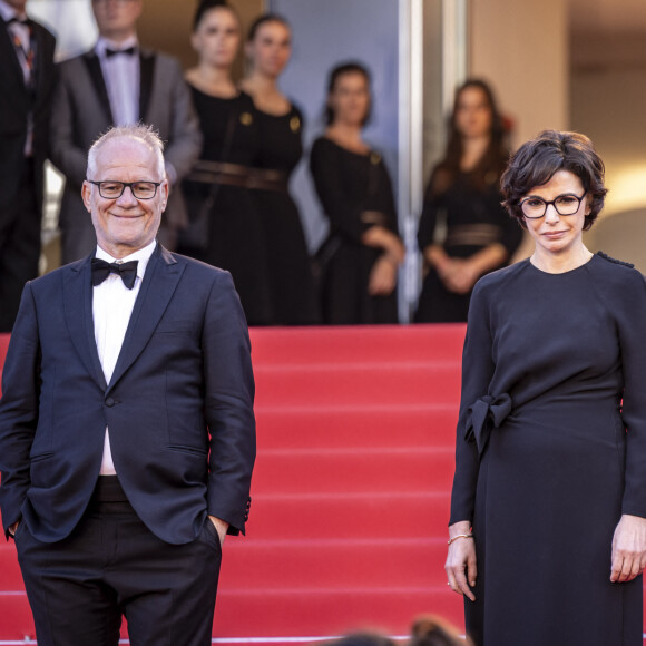 Thierry Frémaux, délégué général du festival de Cannes, Rachida Dati, Iris Knobloch, présidente du festival de Cannes - Montée des marches du film « Emilia Perez » lors du 77ème Festival International du Film de Cannes, au Palais des Festivals à Cannes. Le 18 mai 2024 © Olivier Borde / Bestimage  Red carpet of the movie « Emilia Perez » during the 77th Cannes International Film Festival at the Palais des Festivals in Cannes, France. On may 18th 2024 