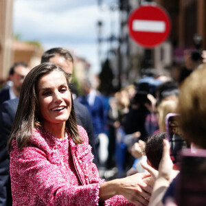 La reine Letizia d'Espagne assiste à la commémoration de la Journée mondiale de la Croix-Rouge et du Croissant-Rouge à Oviedo, Espagne, le 14 mai 2024. 