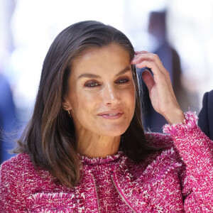 La reine Letizia d'Espagne assiste à la commémoration de la Journée mondiale de la Croix-Rouge et du Croissant-Rouge à Oviedo, Espagne, le 14 mai 2024. 