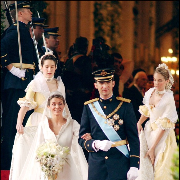 Heureusement, tout s'est déroulé comme prévu. 
Letizia Ortiz et Felipe d'Espagne - Mariage du prince Felipe d'Espagne et de Letizia