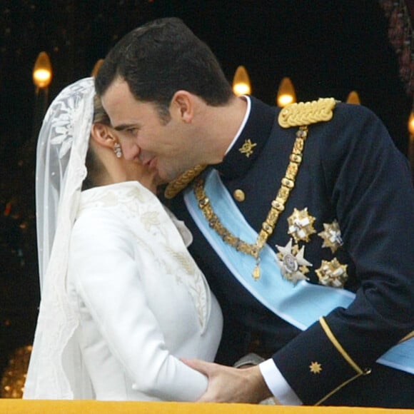 Mariage du prince Felipe d'Espagne et Letizia Ortiz à Madrid. Le 22 mai 2004 