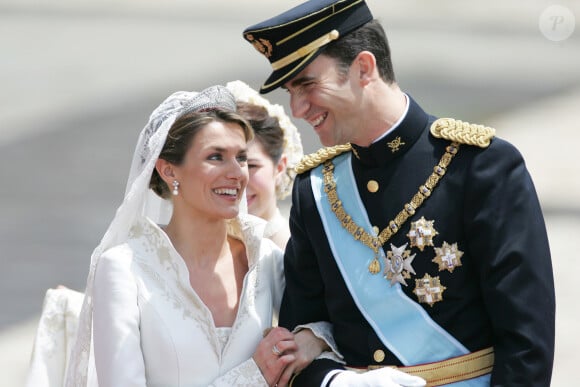 Mariage du prince Felipe d'Espagne et Letizia Ortiz à Madrid. Le 22 mai 2004 