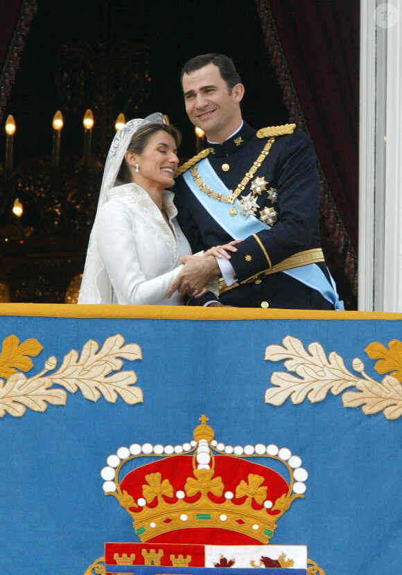 Et le couple avait eu peur d'un attentat, alors que les menaces planaient sur la capitale. 
Mariage du prince Felipe d'Espagne et Letizia Ortiz à Madrid. Le 22 mai 2004 