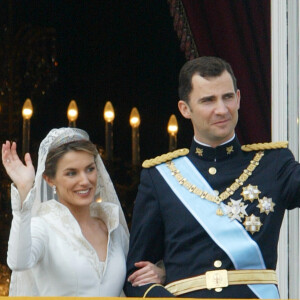 Mariage du prince Felipe d'Espagne et Letizia Ortiz à Madrid. Le 22 mai 2004 