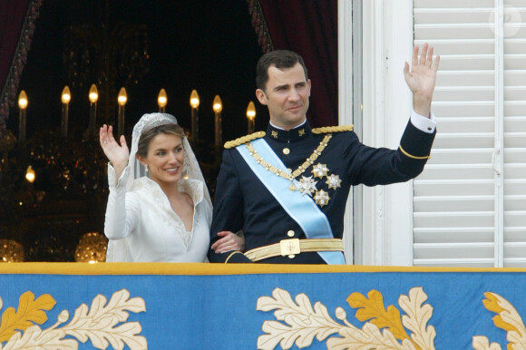 Mariage du prince Felipe d'Espagne et Letizia Ortiz à Madrid. Le 22 mai 2004 