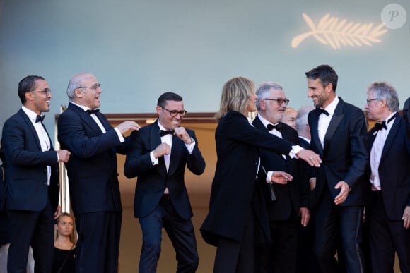 Guest, Louis Acaries, Brahim Asloum, guest, Tony Estanguet, Thierry Rey - Montée des marches du film " Marcello Mio " lors du 77ème Festival International du Film de Cannes, au Palais des Festivals à Cannes. Le 21 mai 2024 © Jacovides-Moreau / Bestimage