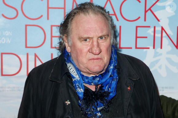 Gérard Depardieu à la première du film "The Taste of Small Things" à Berlin le 12 janvier 2023.