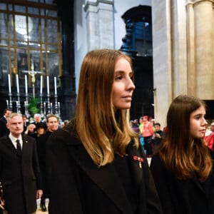 La princesse Vittoria de Savoie, La princesse Luisa de Savoie, La princesse Clotilde Courau de Savoie - La cérémonie funéraire de Victor Emmanuel de Savoie, fils du dernier roi d'Italie, en la cathédrale Saint-Jean-Baptiste de Turin, le 10 février 2024. 