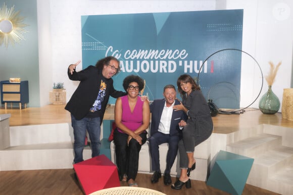 Exclusif - Laurent Karila, Amina Yamgnane, Marc Geiger, Faustine Bollaert - - La nouvelle saison de l'émission "ça commence aujourd'hui" sur France 2. Paris le 1er septembre 2023. © Jack Tribeca / Bestimage