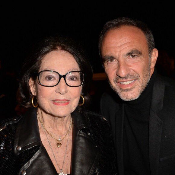 Nana Mouskouri, Nikos Aliagas - Front row du défilé de mode Haute-Couture printemps-été 2020 "Jean-Paul Gaultier" au théâtre du Châtelet à Paris le 22 janvier 2020. © Christophe Clovis - Veeren Ramsamy / Bestimage 