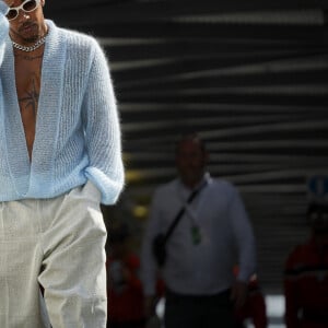 Lewis Hamilton, (GRB) AMG Mercedes Ineos arrive au Grand Prix de Monaco, le 23 mai 2024. © DPPI / Panoramic / Bestimage 