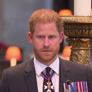 Le prince Harry, duc de Sussex lors de la célébration du 10ème anniversaire des Invictus Games, en la cathédrale Saint-Paul à Londres, Royaume Uni, le 8 mai 2024.