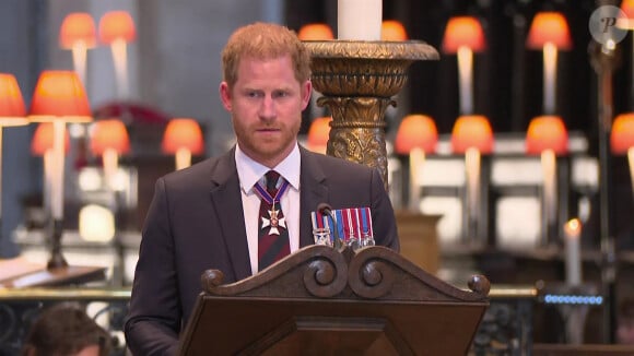 Le prince Harry, duc de Sussex lors de la célébration du 10ème anniversaire des Invictus Games, en la cathédrale Saint-Paul à Londres, Royaume Uni, le 8 mai 2024.