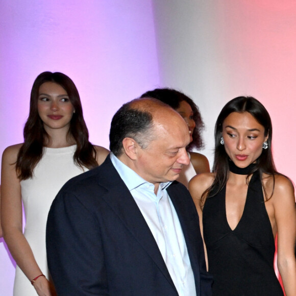 Frédéric Vasseur, Alexandra Saint Mleux, Charles Leclerc, le prince Albert II de Monaco et la princesse Charlène durant la soirée de gala du 81ème Grand Prix de Formule 1 de Monaco, salle des Etoiles du Sporting de Monaco, le 26 mai 2024. Cette soirée met à l'honneur le vainqueur du Grand Prix, le monégasque Charles Leclerc. © Bruno Bebert/Bestimage 