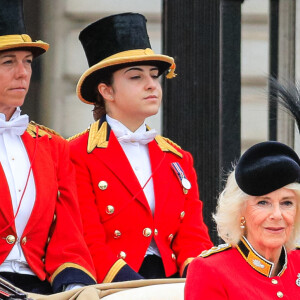 La famille royale d'Angleterre lors du défilé "Trooping the Colour" à Londres. Le 17 juin 2023