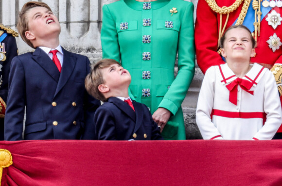 La famille royale d'Angleterre lors du défilé "Trooping the Colour" à Londres. Le 17 juin 2023