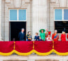 De plus, d'autres invités que les membres de la famille royale en activité pourront assister à la parade depuis le balcon du palais royal.
La famille royale d'Angleterre lors du défilé "Trooping the Colour" à Londres. Le 17 juin 2023