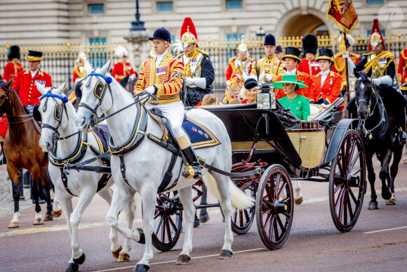 La famille royale d'Angleterre lors du défilé "Trooping the Colour" à Londres. Le 17 juin 2023