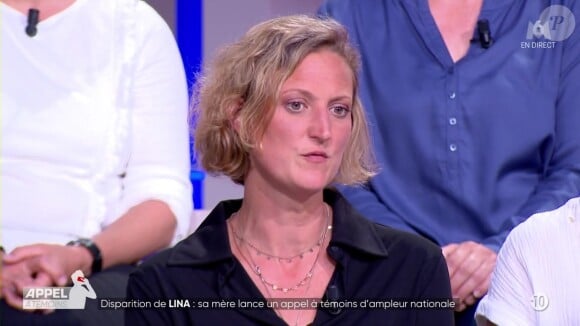 La mère de Lina, Fanny Groll, sur le plateau de l'émission "Appels à Témoins" de M6