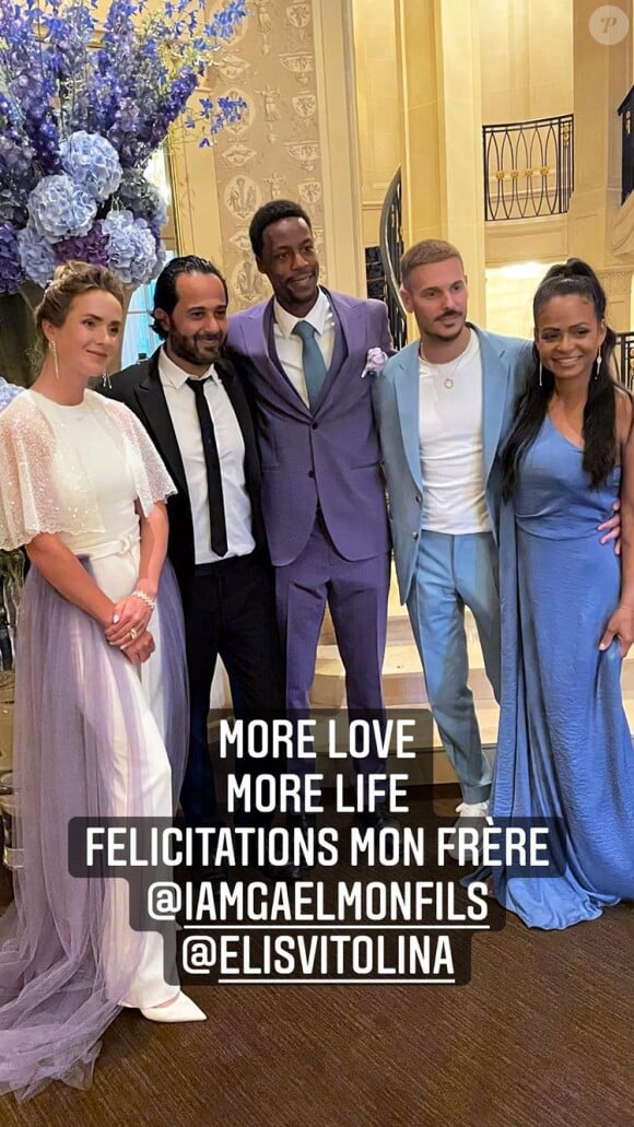 Un mariage qui a eu lieu à Genève en présence de nombreux invités
 
M. Pokora et Christina Milian au mariage de Gaël Monfils et Elina Svitolina.