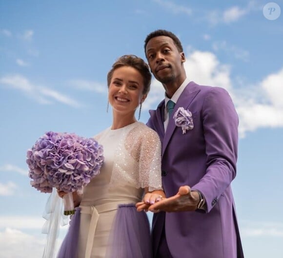 Gaël Monfils et Elina Svitolina ont célébré leur mariage à Genève, en Suisse, le 16 juillet 2021.