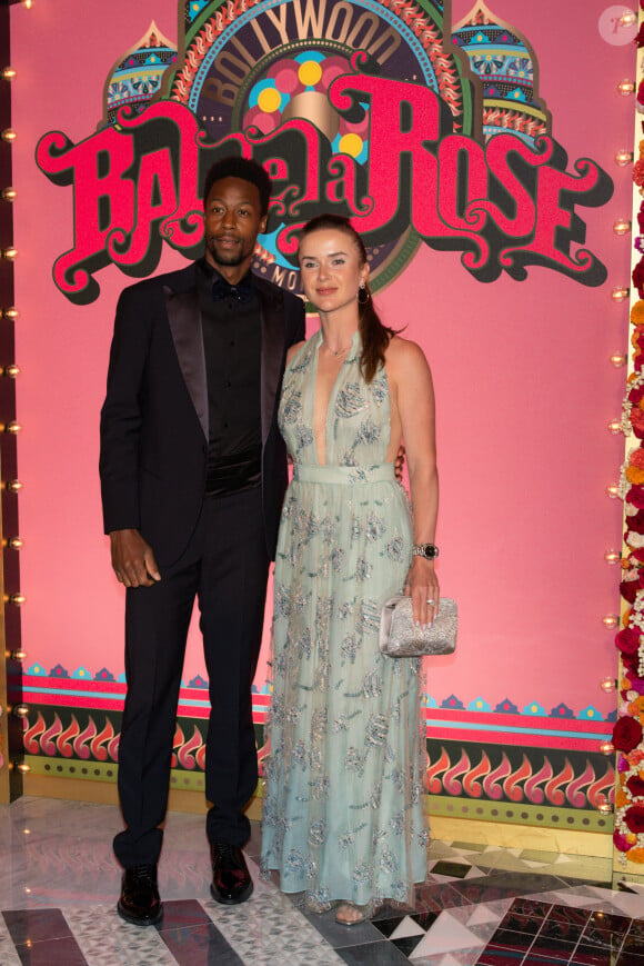 Gaël Monfils et sa femme Elina Svitolina - Arrivées des invités au Bal de la Rose 2023 sur le thème "Bollywood" à la salle des étoiles à Monaco le 25 mars 2023. © Olivier Huitel / Pool / Bestimage