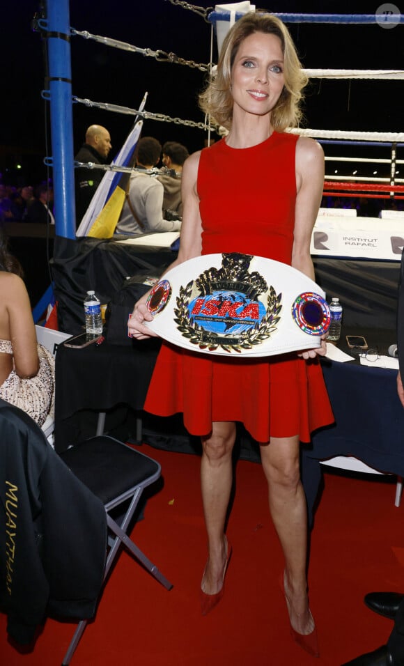 Sylvie Tellier - Y.Lidon, légende du kickboxing, a battu sur décision partagée C.Benzaquen au terme d'un combat acharné de cinq rounds au Grand Palais Éphémère le 9 février 2024. © Christophe Aubert via Bestimage 