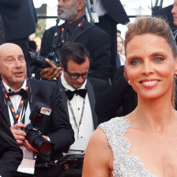 Sylvie Tellier - Montée des marches du film " La passion de Dodin Bouffant " lors du 76ème Festival International du Film de Cannes, au Palais des Festivals à Cannes. Le 24 mai 2023 © Christophe Clovis / Bestimage 