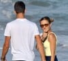 Ensemble, ils ont eu deux enfants
Novak Djokovic passe ses vacances avec sa femme Jelena et ses enfants Stefan et Tara sur une plage de Marbella en Espagne le 1er aout 2019. 