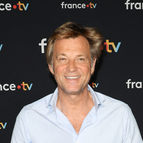 Laurent Delahousse au photocall pour la conférence de presse de rentrée de France TV à la Grande Halle de la Villette à Paris, France, le 11 juillet 2023. © Coadic Guirec/Bestimage 